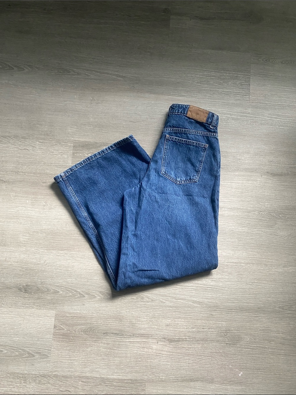 Zara Women’s Flare Wide-Leg Jeans - Classic Blue